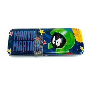 Vintage 1998 Marvin Martian Looney Tunes Tin Pencil Case *Sealed New* - Picture 1 of 7