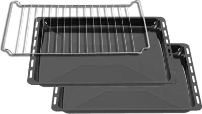 2er Backblech 1x Gitter Set 455x375 cm Emailiert Grillrost Bosch Siemens Neff  - Bild 1 von 2