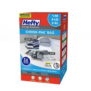 1 Medium, 4 Large, 3 X-Large Vacuum Compression Storage Bags, Closet Organizer - Picture 1 of 14