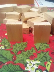 Bloques de madera de pino 1" X 2" X 2" bloque de madera de pino lote de 20 piezas bloques de artesanía de construcción - Imagen 1 de 2