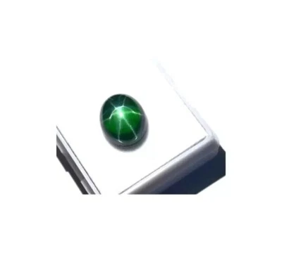 Natural Green Star Sapphire New 8-10 CT Cabochon Cut Loose Certified Gemstone - Image 1 of 4