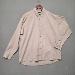 R&R Casuals Herren braunes Langarmhemd mit Knopfleiste Größe XL - Bild 1 von 7