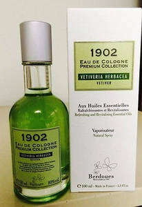 1902 BERDOUES VETIVER HERBACEA 3.3 oz / 100 ml EAU DE COLOGNE SPRAY UNISEX - Picture 1 of 1