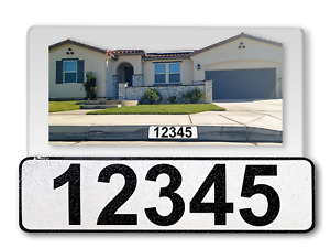 Custom Reflective House number Aluminum self-stick curb address sticker