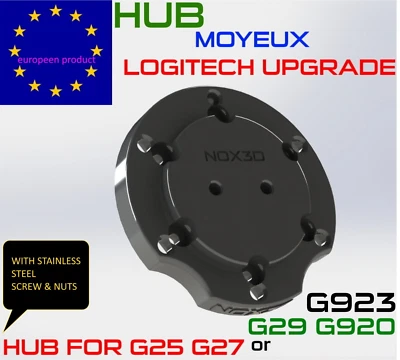 NEW HUB LOGITECH g25 g27 g29 g920 g923 wheel adapter fix for drift steal nuts - Bild 1 von 4