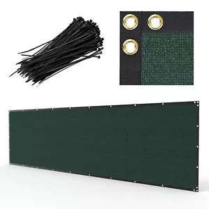 4' 5' 6' 8' Privacy Fence Screen Garden Windscreen Heavy Duty Shade Cover Green - Picture 1 of 12