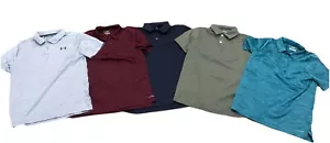 Lot Of Boys Golf Shirts Polo Short Sleeved Size 10-12 Tek Gear Under Armour Gap - Picture 1 of 11