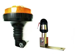 LED Rundumleuchte mit 4 Blitzmuster ECE R65 R10 E9 und Aufsteckrohr LKW Traktor - Bild 1 von 11