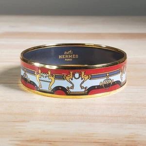 Hermes Multi Colour Enamel Bangle BIJOU ANCIENNE COLLECTION w/Scratches & Marks - Picture 1 of 10