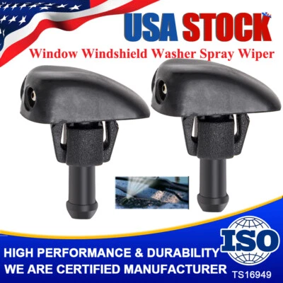 Set of 2 Car Window Windshield Washer Spray Wiper Sprinkler Nozzle Universal Jet - Image 1 of 4