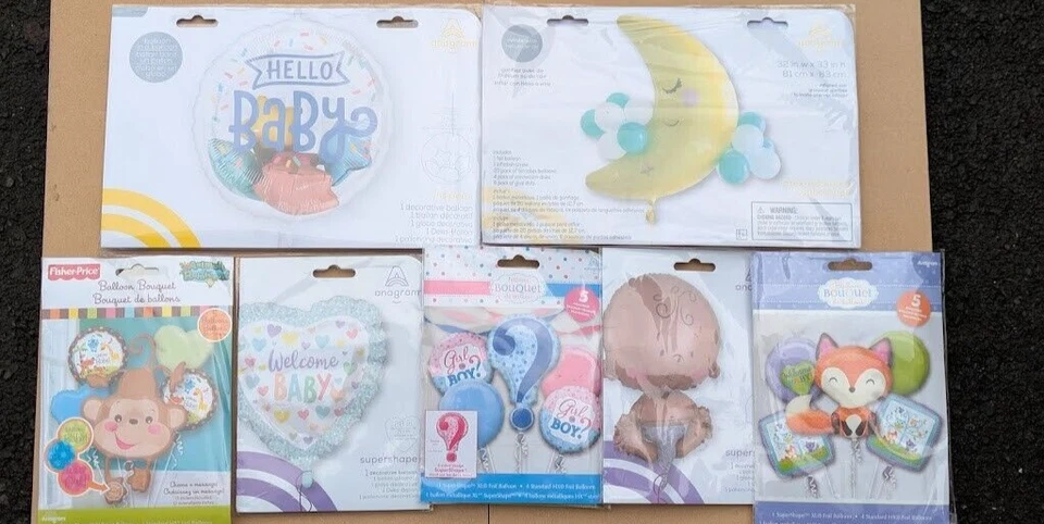 Unisex WELCOME BABY BALLOONS ~ NEW BABY BALLOONS ~ BABY SHOWER BALLOONS~YOU PICK - Image 1 of 1