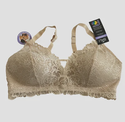 Sujetador Bali Mujer Encaje Inalámbrico Talla 3XL Beige Latte Lift Color Ajustable DF6591 Foto 1 de 4