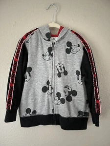 Disney Mickey Mouse Boy Zip Up Jacket Sweatshirt Hoodie Size 4 - Picture 1 of 4