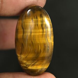 40.40Ct 100%Natural Tiger's Eye Oval Cabochon untreated Gemstone 