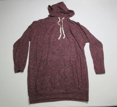 Sudadera con capucha Express One Eleven granate de rendimiento de manga larga para mujer talla XL Foto 1 de 4