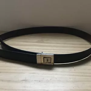 Vintage YSL Yves Saint Laurent Genuine Leather Brown Belt Size 40 ***Read - Picture 1 of 5