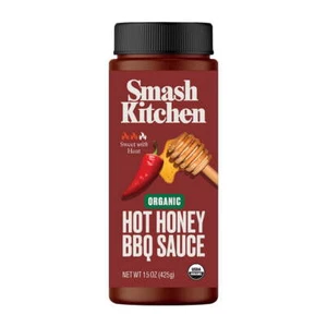 Smash Kitchen Organic Hot Honey BBQ Sauce, 15 oz Bottle - Picture 1 of 6