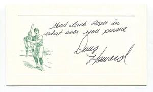 Doug Howard Signed Card Autograph Baseball MLB Roger Harris Collection - Picture 1 of 2