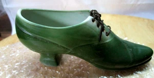 Zapato Verde Cerámica Porcelana SOUVENIR EASTON PA. ALEMANIA 2" Alto 5" Largo # - Imagen 1 de 6