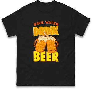Camiseta divertida Save Water Drink Beer - Imagen 1 de 6