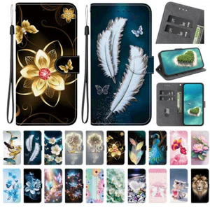 Flower Cat Butterfly Bear Wallet Phone Case for Samsung Note 8 9 10 20 Ultra - Picture 1 of 32