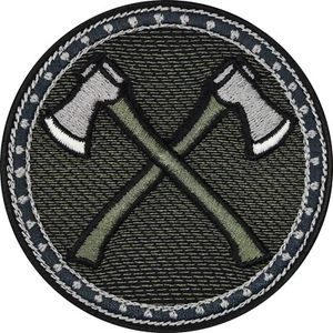 Wikinger Axt Patch Vikings Patches zum aufbügeln Wikinger Deko Aufnäher  75x75mm - Bild 1 von 8