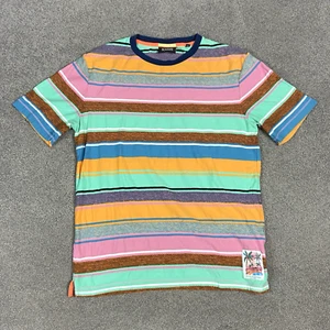 Scotch & Soda Amsterdam Striped Jersey Crew T Shirt Size Large - Picture 1 of 6
