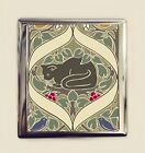 Art Nouveau Black Cat Cigarette Case Business Card ID Holder Wallet Art Deco