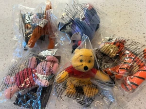 2001 2002 Winnie the Pooh Happy Meal Toys 5 Pooh Tiger Eeyore Roo Piglet Sealed - Picture 1 of 8