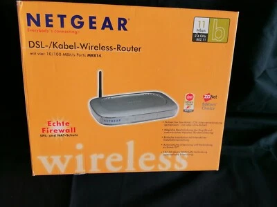 Wireless-Router von Netgear, DSL-/ Kabel, 11 Mbps-2,4 GHZ, unbenutzt - Bild 1 von 4