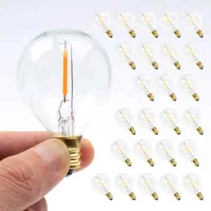 25 PCS G40 Globe LED Replacement Bulbs 0.6W 220V~110V Warm White 2700K LED Lamp - Picture 1 of 7