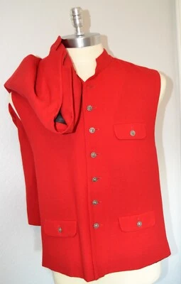 MARC BAXIS LA ВИНТАЖНЫЙ МАНДАРИН ВОРОТНИК МУЖСКОЙ БЛЕЙЗЕР И МАНДАРИН ВОРОТНИК ЖИЛЕТ-XL - Изображение 1 из 4