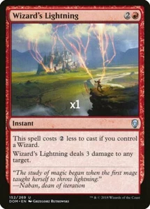 MTG Dominaria DOM Wizard's Lightning MINT - Picture 1 of 1