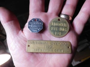 LOTE DE ETIQUETAS DE PERRO OJO DE VISIÓN NACIONAL VINTAGE PARA CIEGOS, LOS ANGELES, CALIFORNIA - Imagen 1 de 6
