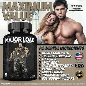 MAXXLOAD Ultimate Male Pills (60 Capsules) Enlargement Booster for Men - Picture 1 of 2