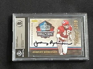 JOHNNY ROBINSON 2019 PANINI HALL OF FAME SIGNED AUTOGRAPHED CARD BAS AUTHENTIC - Picture 1 of 2