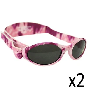 Childs Sunglasses Kidz Banz Adjustable Camo Pink Diva Girls Adventure Strap x2 - Picture 1 of 1