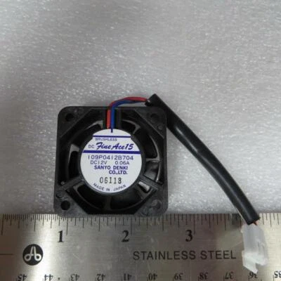 Sanyo Denki 109P0412B704Brushless 12 Volt DC .06 Amp cooling Fan 40mm Made Japan - Image 1 of 4