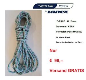 Dyneema® Segel Tau Ø 12 mm LANEX Yachting DRACE Fall Schot Leine Tauwerk Seil 
