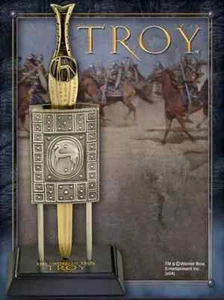 Brand New - Troy Letter Opener Paris (Orlando Bloom) Sword & Shield Stand. - Picture 1 of 5