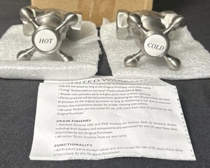 Newport Brass 3-192/15s Fairfield Shut-Off Valves Cross Handles Satin Nickel - Picture 1 of 5