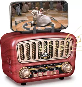 FM Retro Radio Bluetooth 5.0 Nostalgie Klein USB TF AUX Kofferradio Küchenradio - Bild 1 von 7