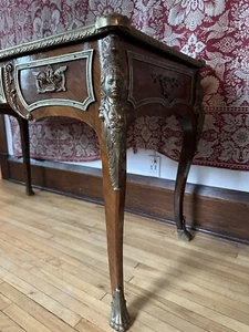 French Louis XV Style Gilt Bronze Bureau Plat Desk - Picture 1 of 17