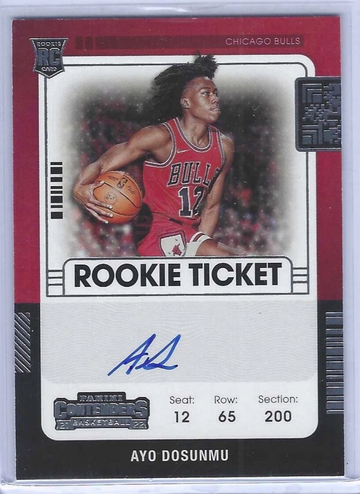 AYO DOSUNMU 2021-22 CONTENDERS VARIATION ROOKIE TICKET ON CARD AUTO RC #133 - Image 1 of 1