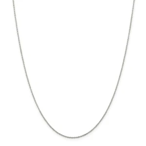 Sterling Silver 0.6mm Cable Chain Necklace QPE46 - Picture 1 of 5
