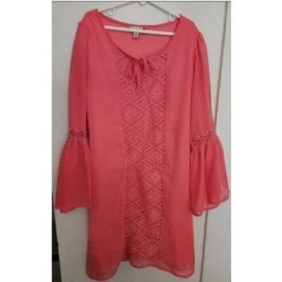 * SPEECHLESS коралловая подкладка полу чистый оверлей кружева спереди платье девочек размер 14 - Изображение 1 из 4