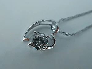 925 Sterling silver Pendant/necklace/chain, Quality AAAAA grade CZ stone, NWT - Bild 1 von 6