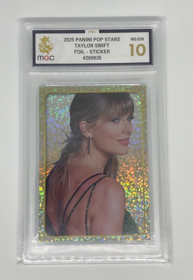Taylor Swift Panini Pop Stars 2025 MGC Graded 10 Sticker Collection Pop 1 Mint - Image 1 of 2