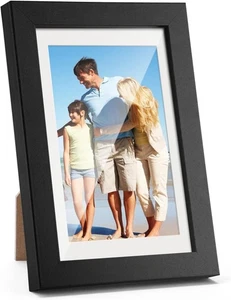 1-6Pc Black Picture Frames Photo Collage w/Mat for Wall Decor or Table Display - Picture 1 of 28