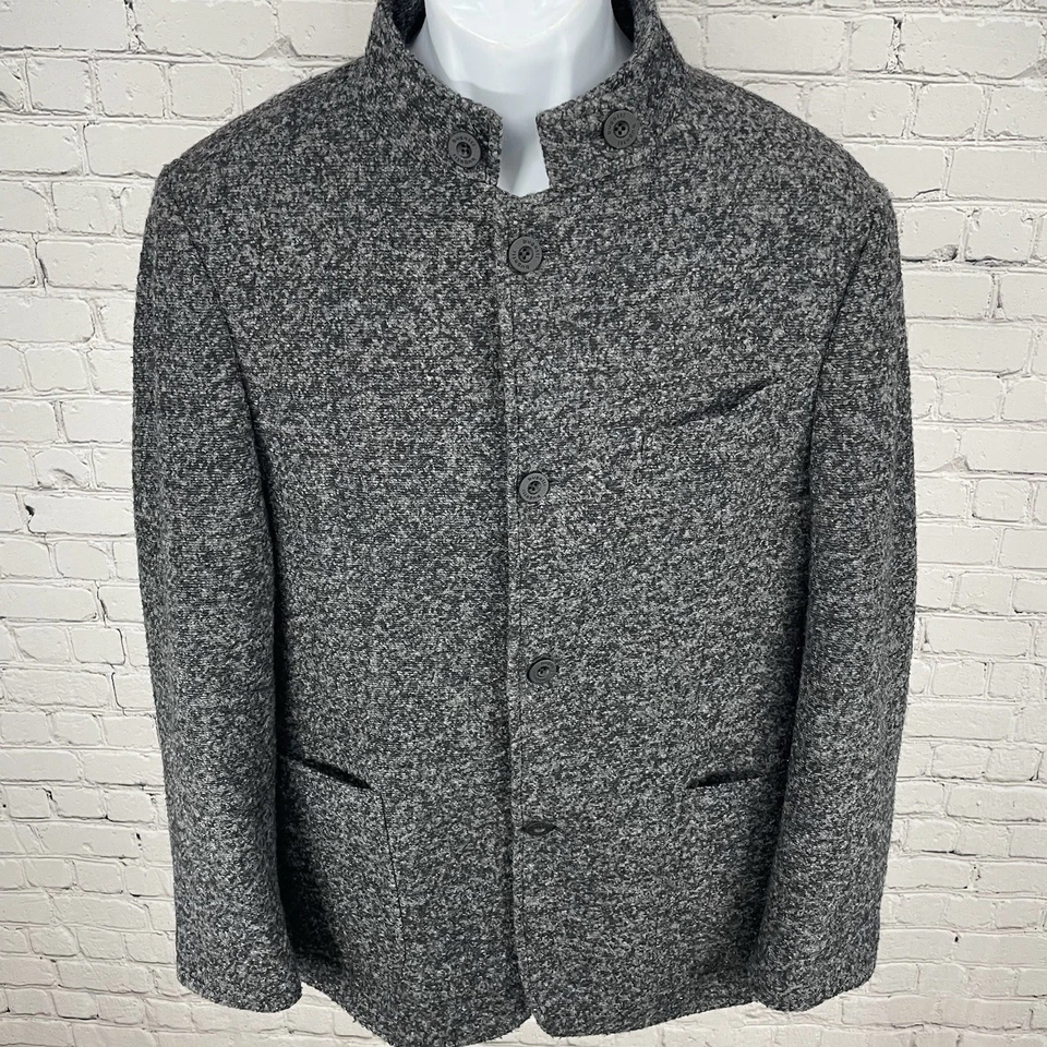Bugatti Grey Cotton Wool Blend Buttoned Inner Pockets Jacket Size 48 US Large L - Image 1 of 4